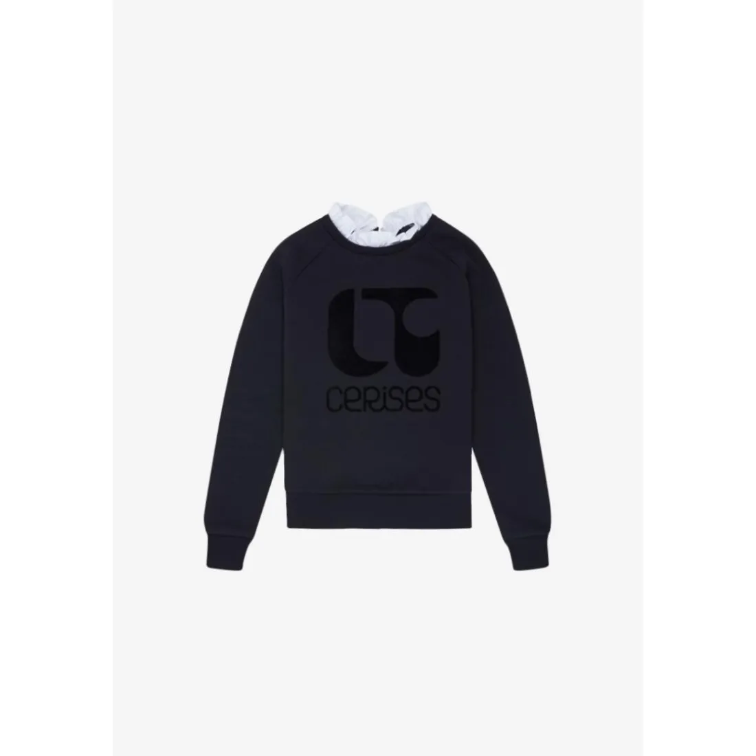 Sweat-Shirt fille TITAGI noir Alice en coton