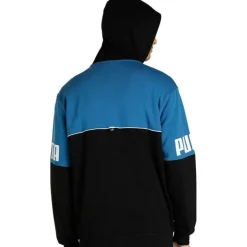 Sweatshirt garcon en coton bicolore PWR CLB bleu