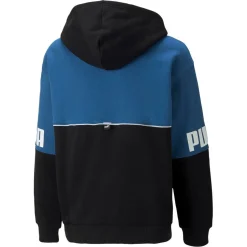 Sweatshirt garcon en coton bicolore PWR CLB bleu