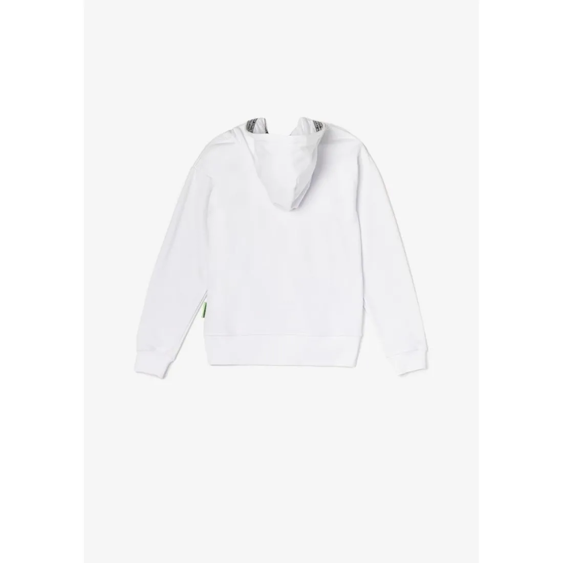 Sweat-shirt garçon, capuche PYBO blanc en coton