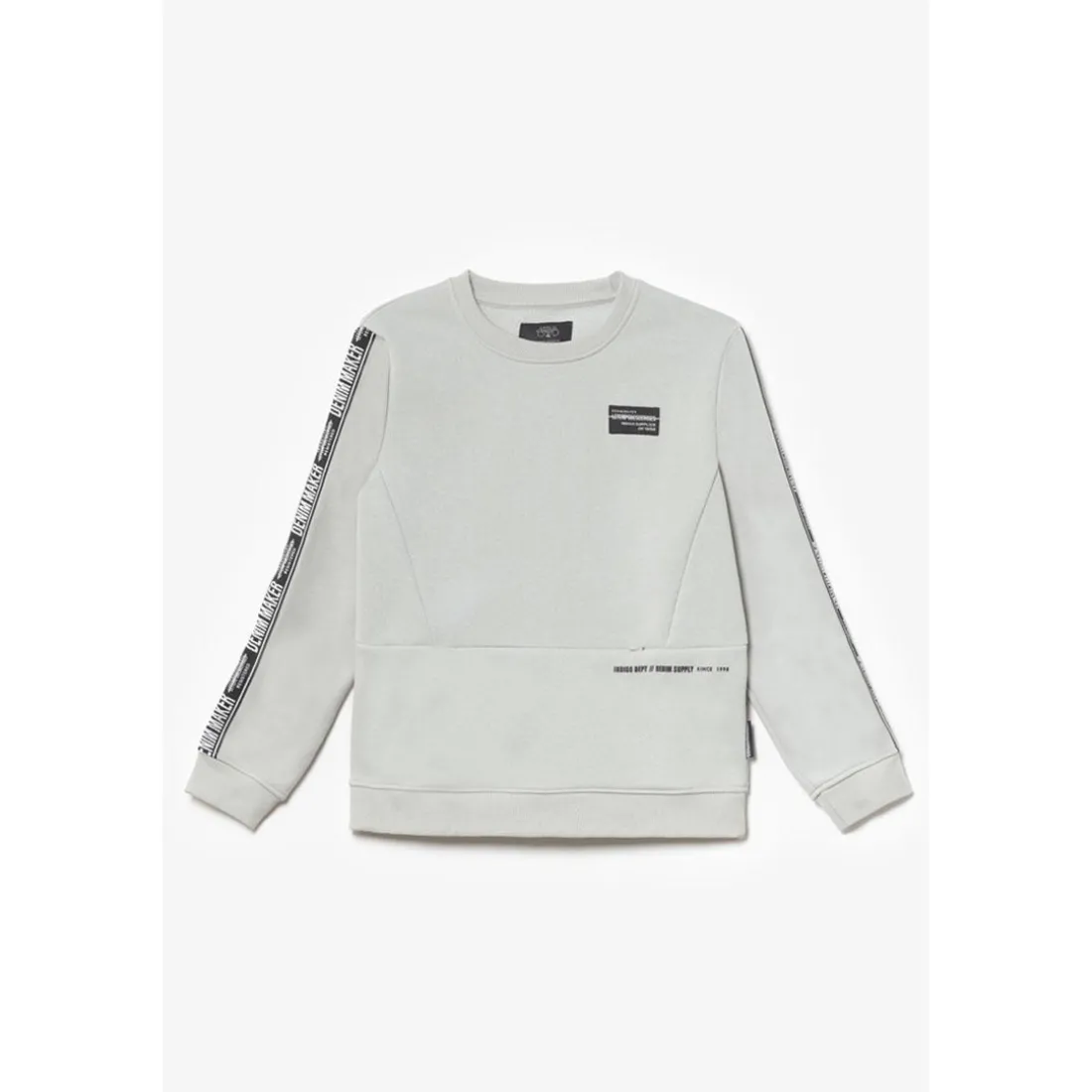 Sweat-shirt garçon, KOBABO gris en coton