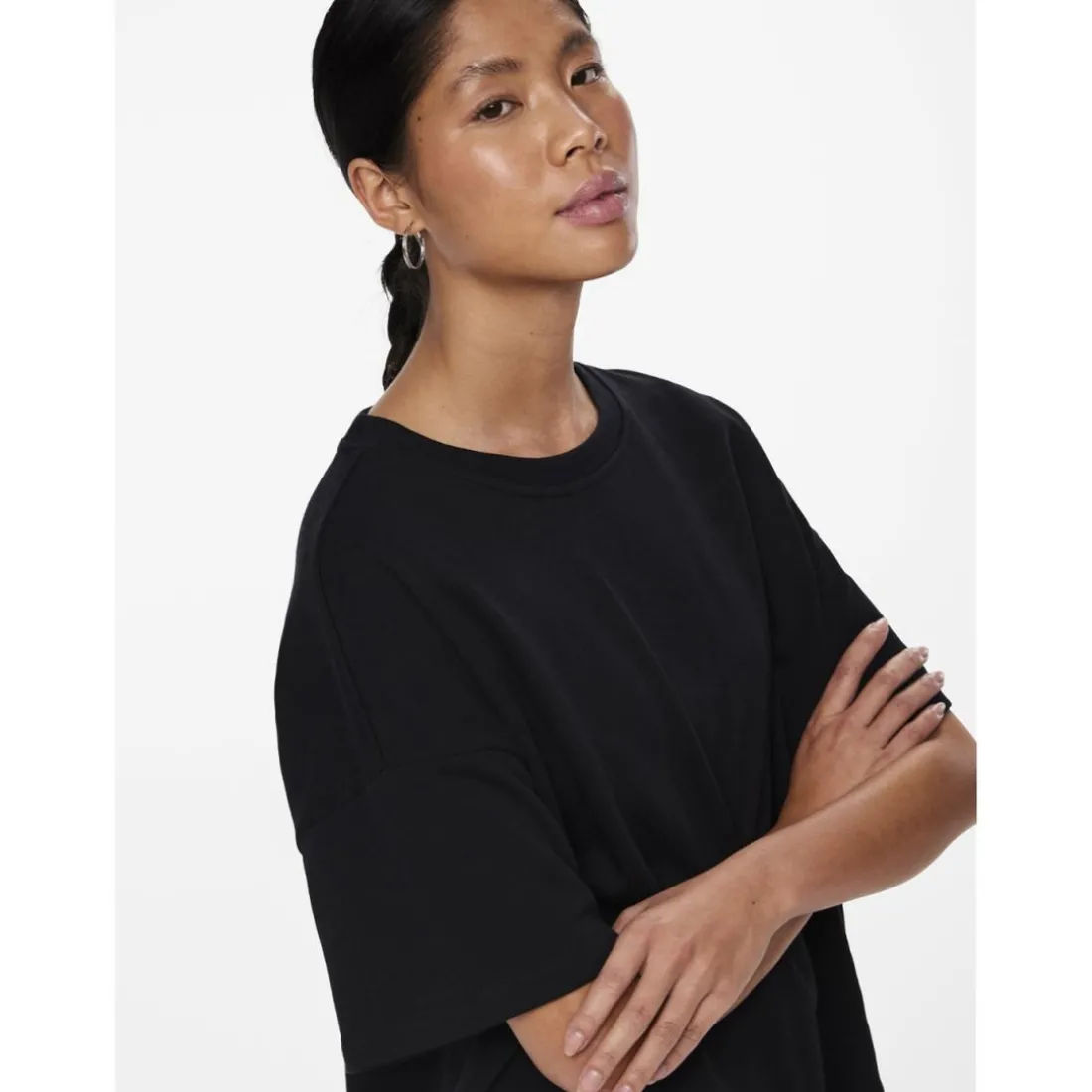 Sweat-shirt noir en coton