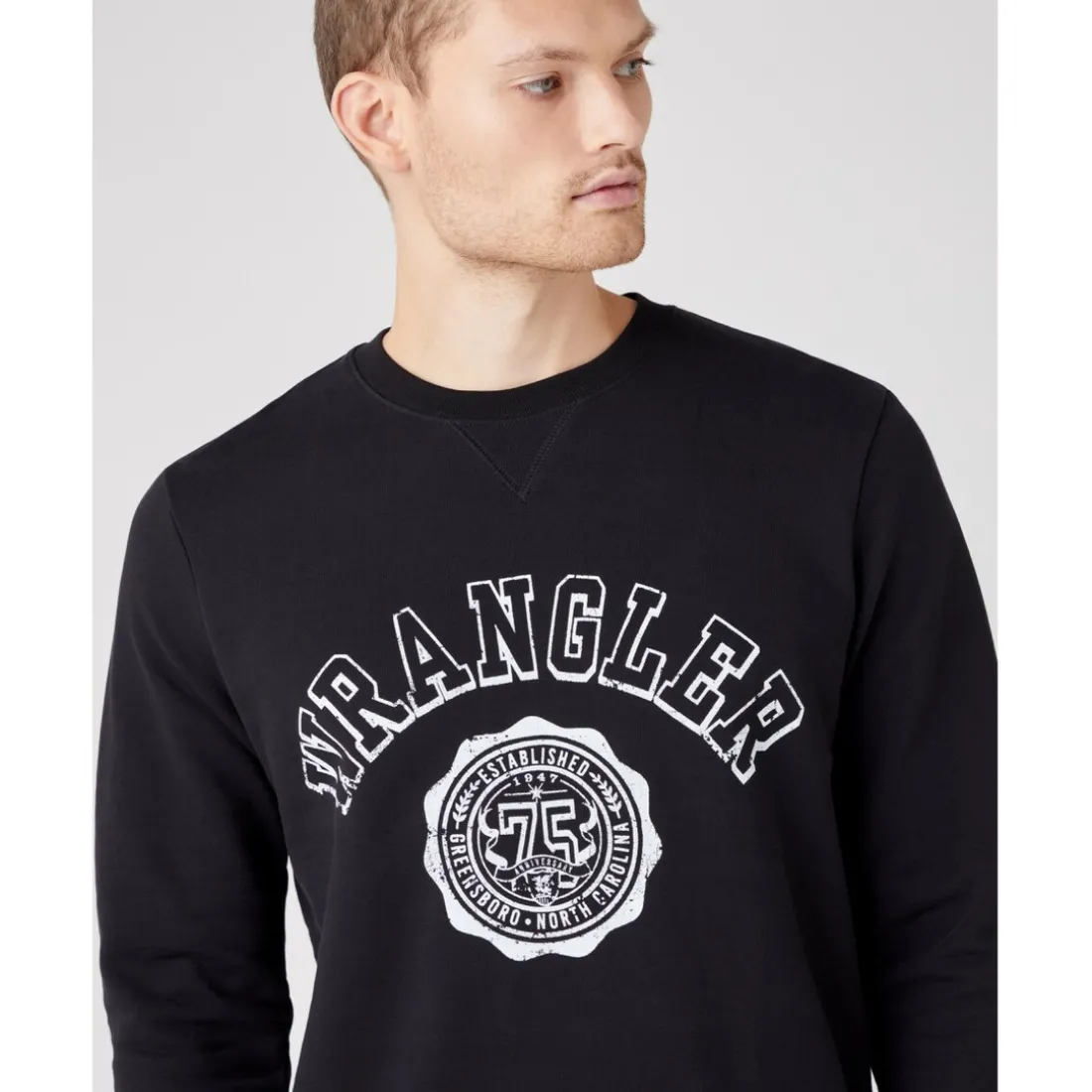 Sweatshirt noir pour homme en coton