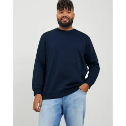 Sweat-shirt Relaxed Fit Col ras du cou Manches longues Bleu Marine Ross