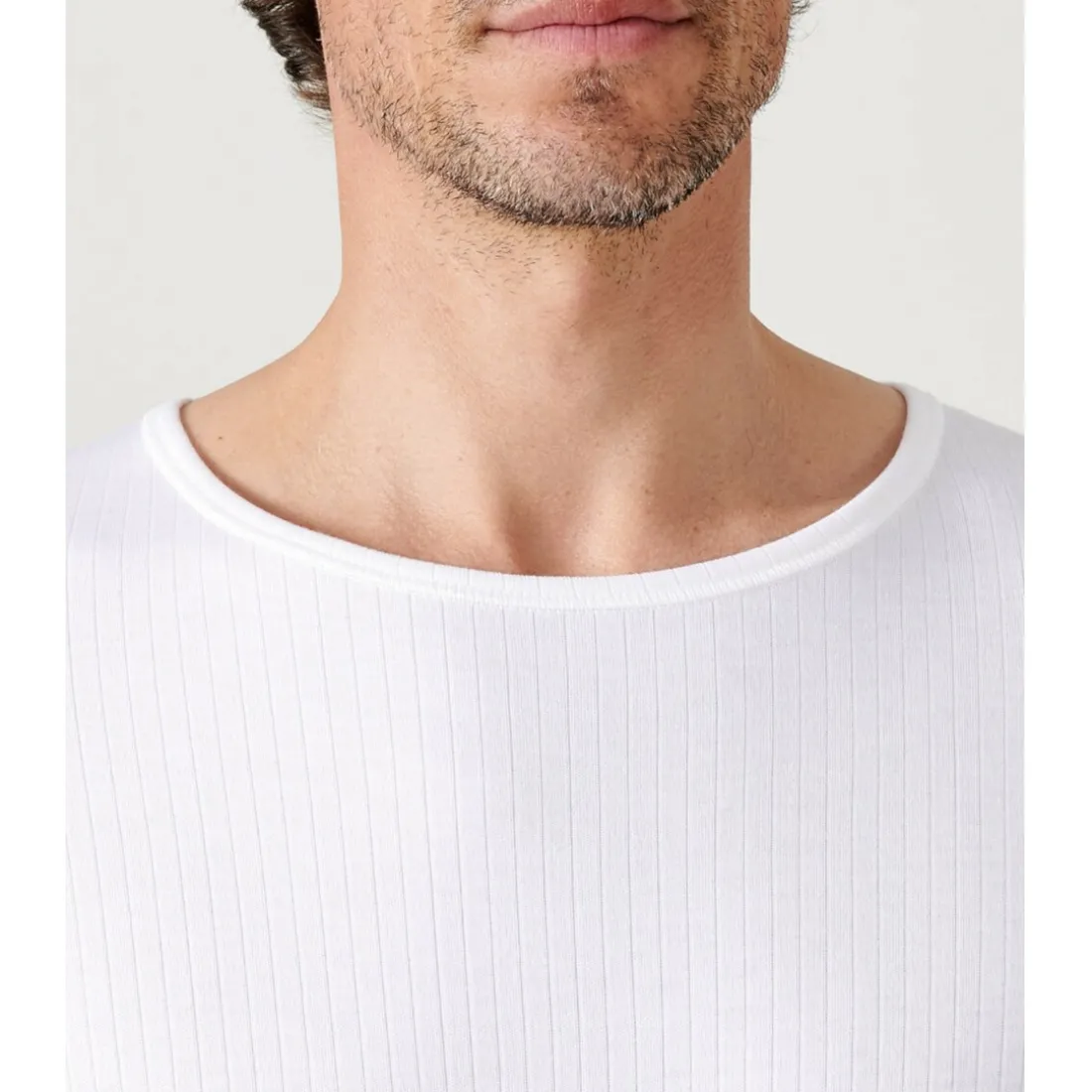 Tee Shirt à manches longues blanc pour homme Thermolactyl