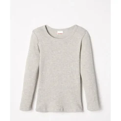 Tee Shirt Enfant Manches Longues Gris Chiné Thermolactyl