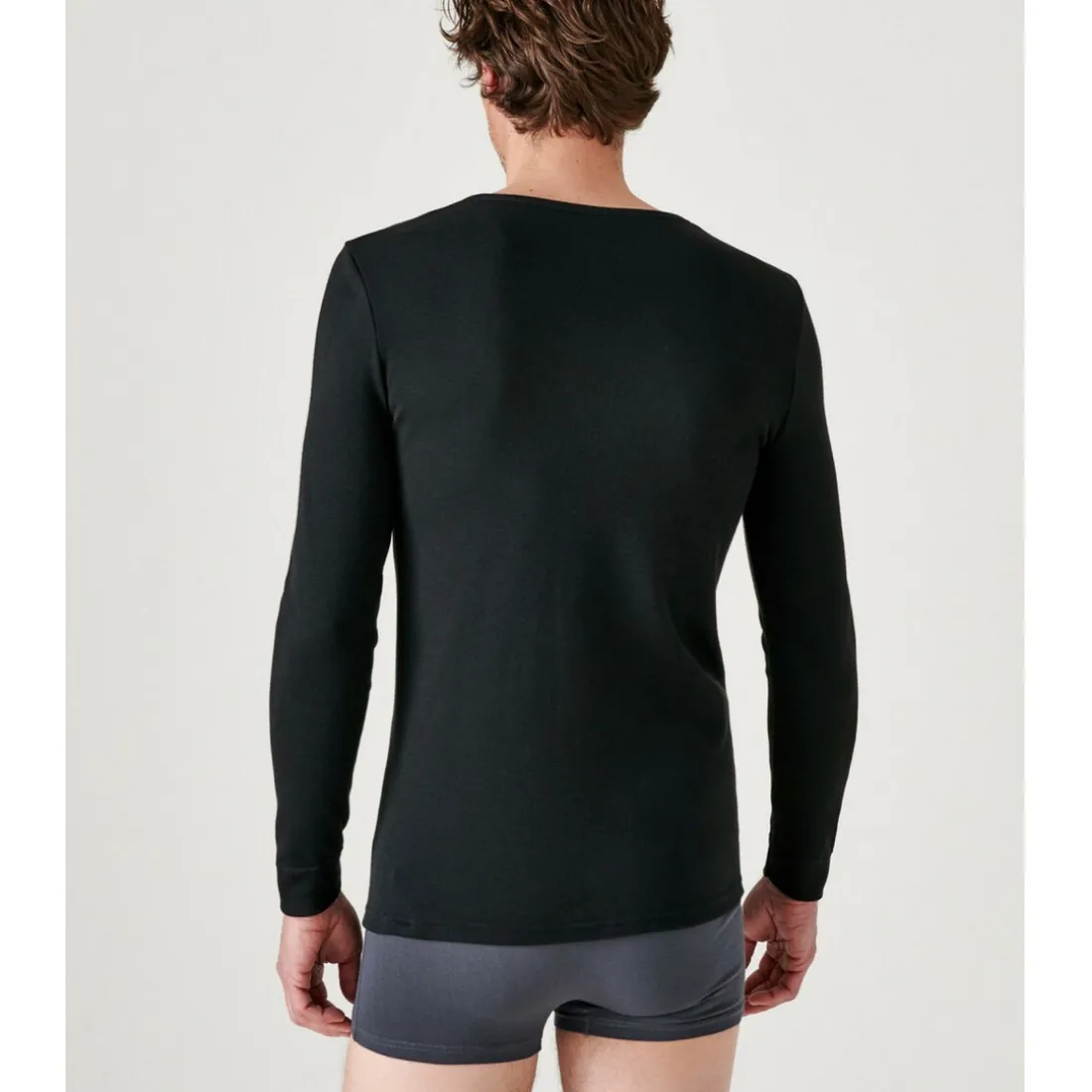 Tee Shirt Homme Manches Longues Noir Thermolactyl