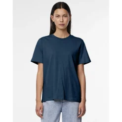 Tee shirt manches courte Ria bleu en coton