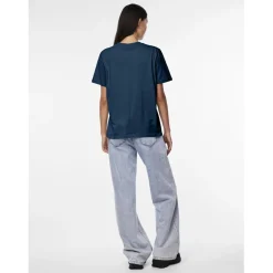Tee shirt manches courte Ria bleu en coton