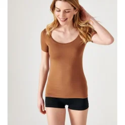 Tee Shirt Manches Courtes Havane Thermolactyl marron