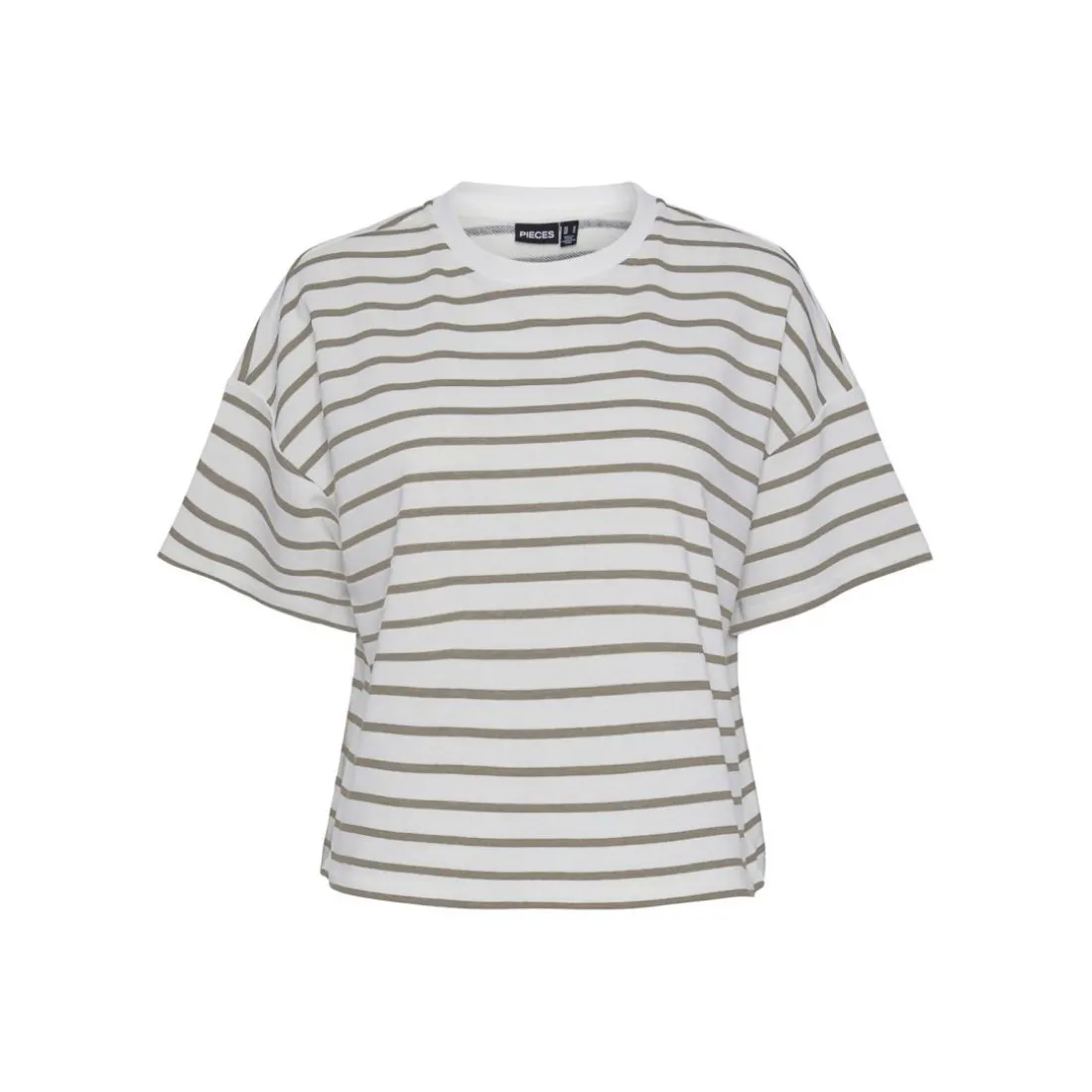 Tee shirt manches courtes Chilli blanc cassé en coton Lane