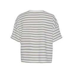 Tee shirt manches courtes Chilli blanc cassé en coton Lane