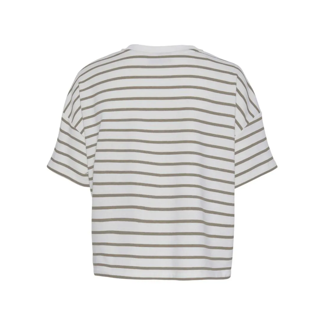 Tee shirt manches courtes Chilli blanc cassé en coton Lane