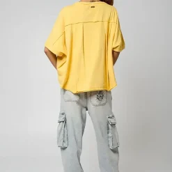 Tee Shirt Manches Courtes VISON jaune en coton