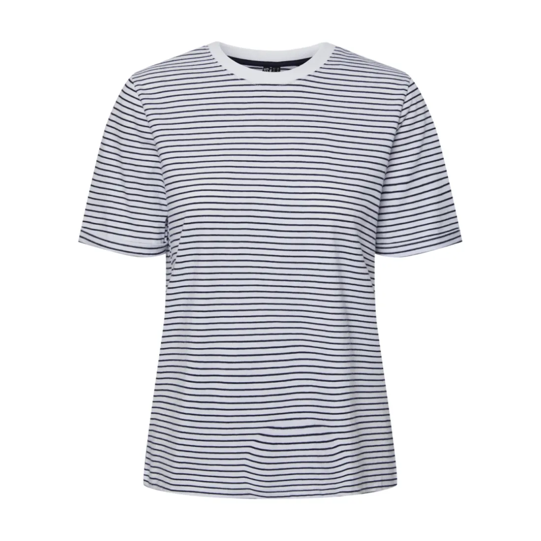 Tee shirt manches courtes à rayures Ria blanc en coton Ode