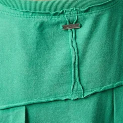 Tee Shirt Manches Courtes VISON menthe en coton blanc