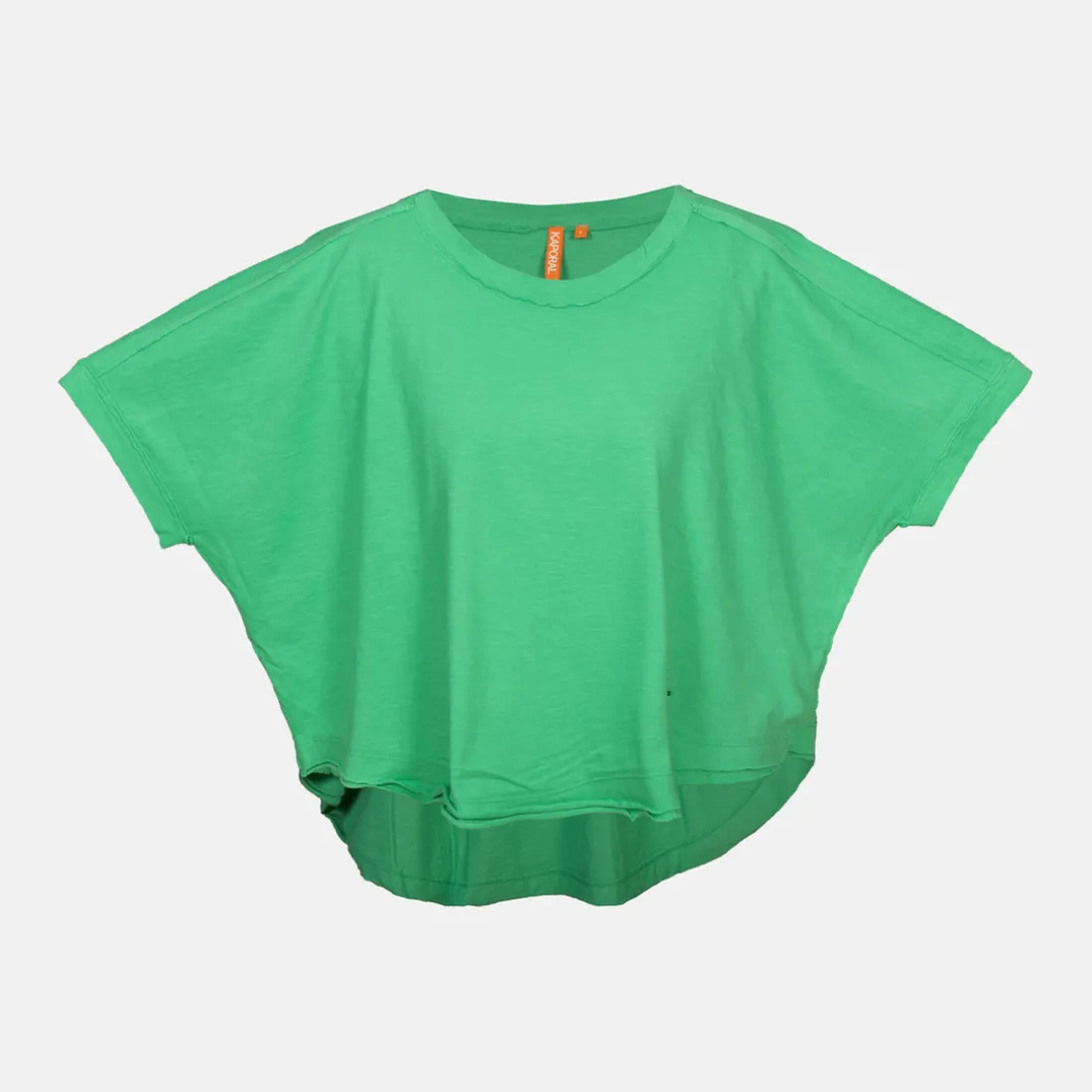 Tee Shirt Manches Courtes VISON menthe en coton blanc