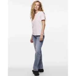 Tee shirt manches courtes à rayures Ria blanc en coton Elsie