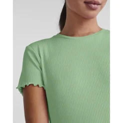 Tee shirt manches courtes Nicca vert en viscose Tara