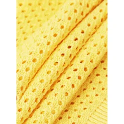 Tee Shirt Manches Longues LEORE jaune en viscose