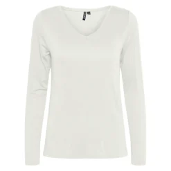 Tee shirt manches longues en viscose Billo blanc Maia