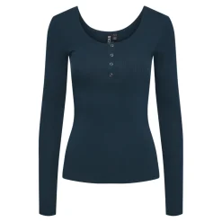 Tee shirt manches longues en coton Kitte bleu Lana