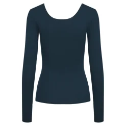 Tee shirt manches longues en coton Kitte bleu Lana