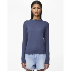 Tee shirt manches longues en viscose Nicca bleu Rhea
