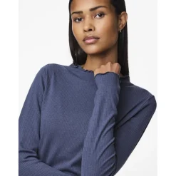 Tee shirt manches longues en viscose Nicca bleu Rhea