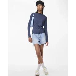 Tee shirt manches longues en viscose Nicca bleu Rhea