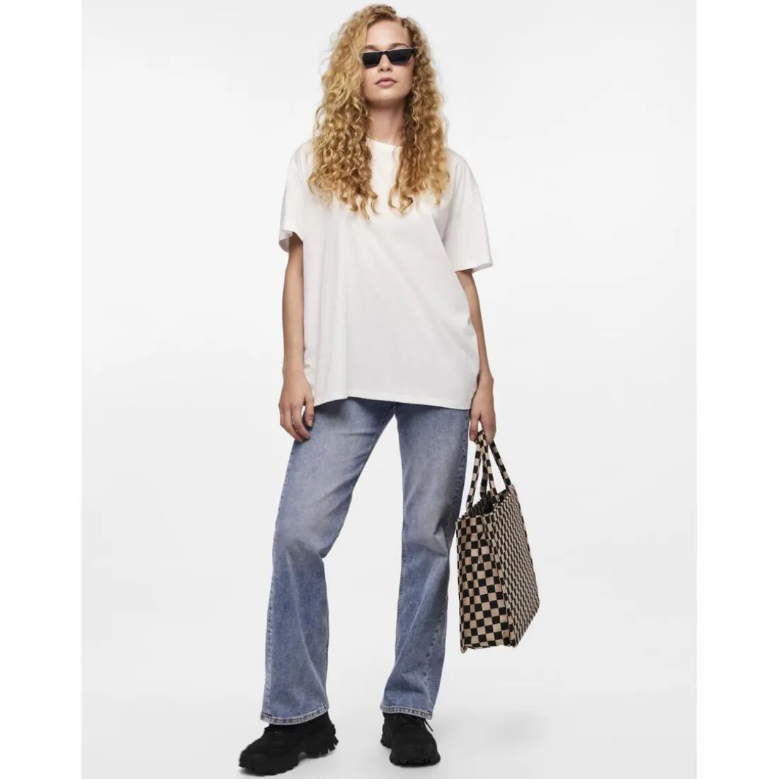 Tee shirt oversize manches courtes Sara blanc Louise