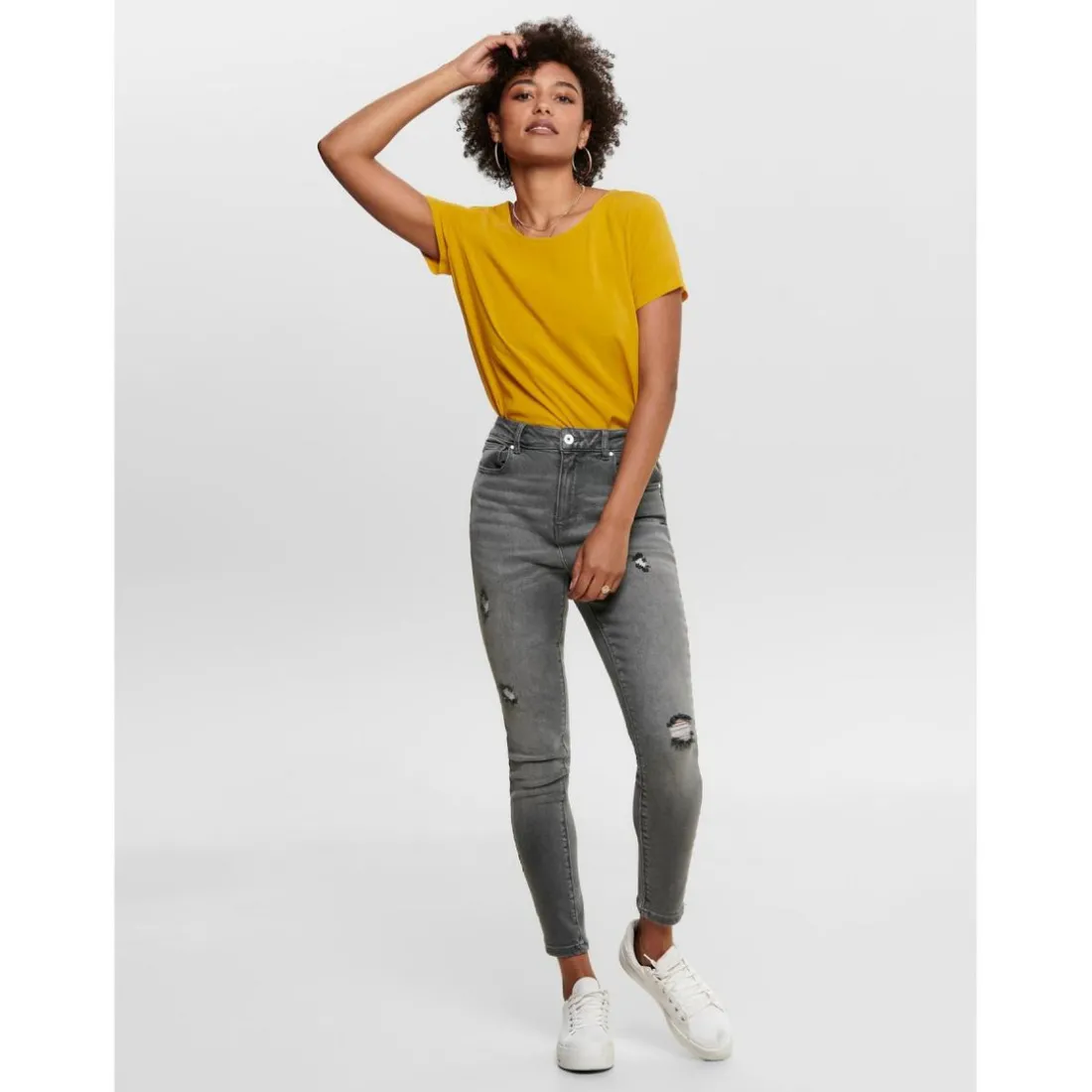 Tee-shirt - Jaune en coton