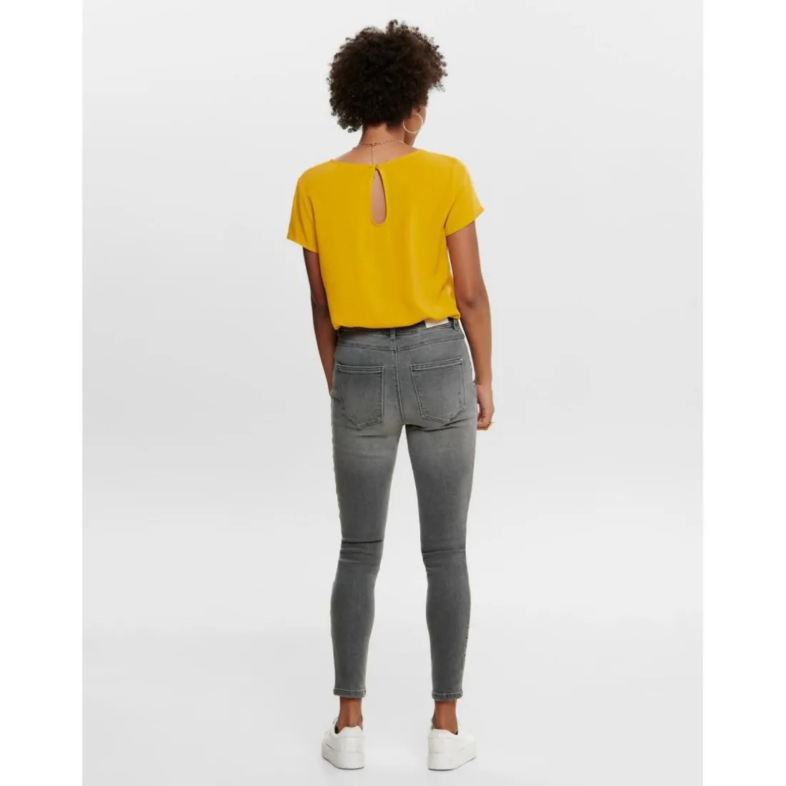 Tee-shirt - Jaune en coton