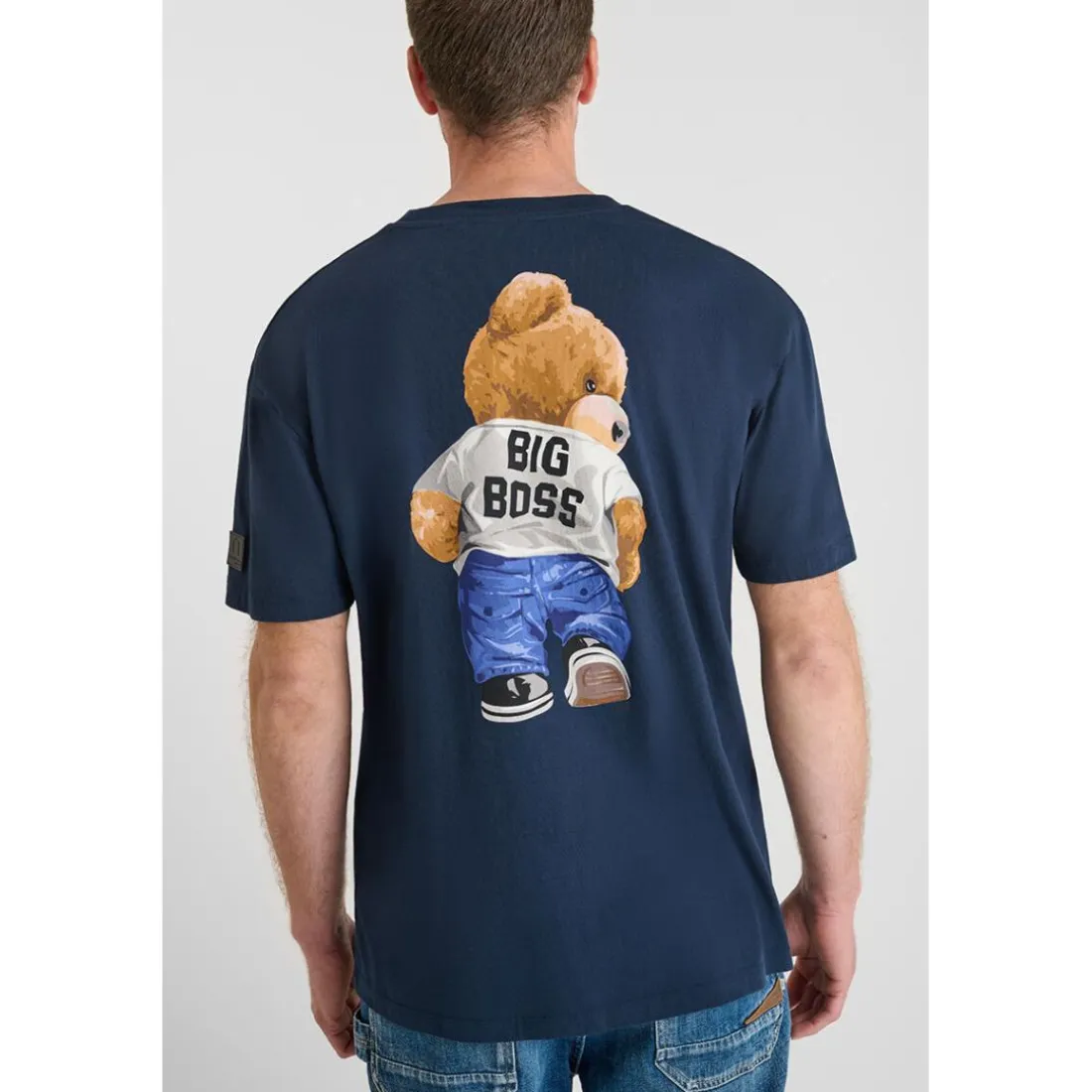 Tee-Shirt CLARKSON bleu en coton Fabe