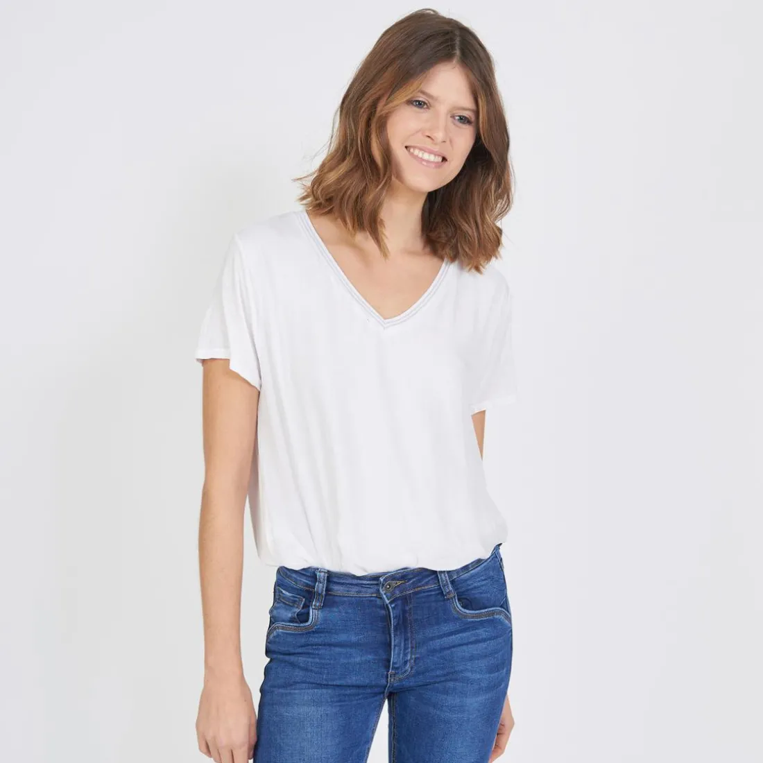 Tee-shirt doublure soie Jean