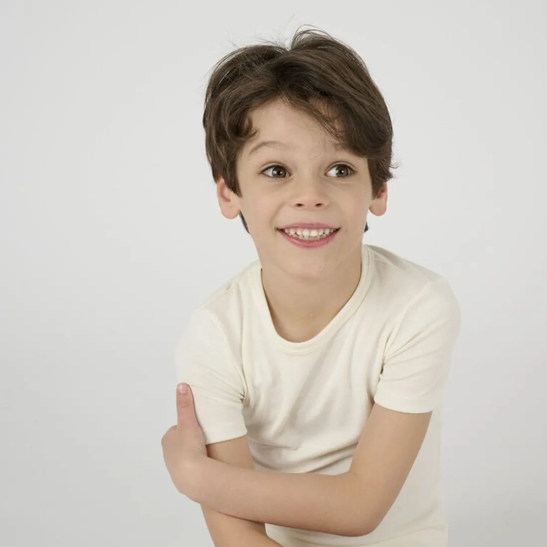 Tee-shirt Enfant Manches Courtes Ecru Thermolactyl