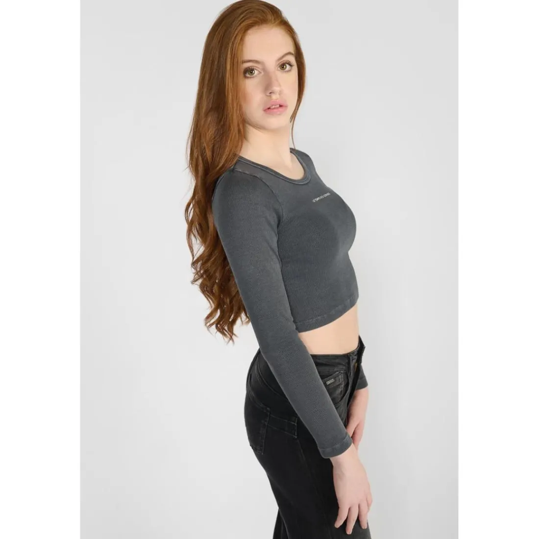 Tee-Shirt fille ALBEGI gris Zoe