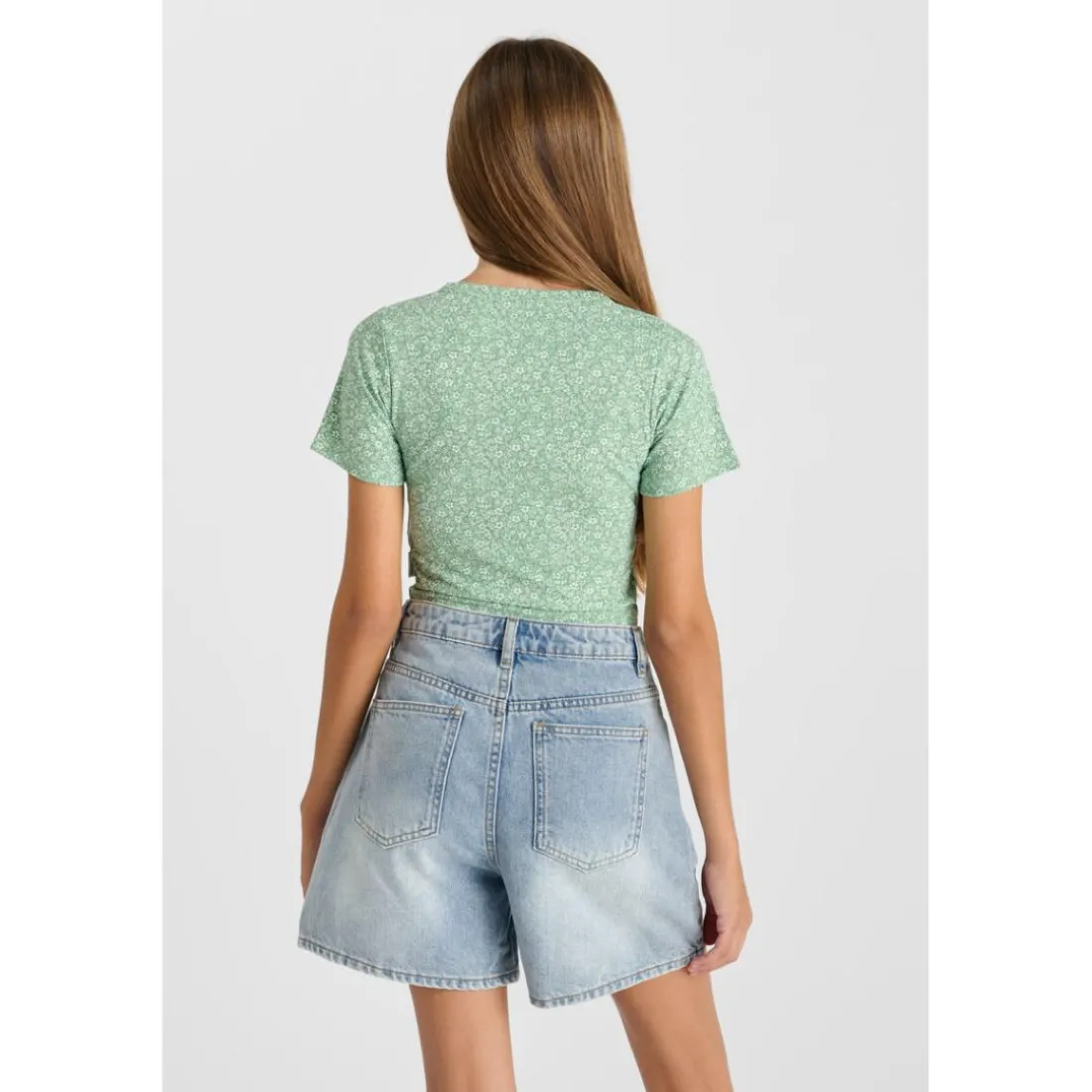 Tee-Shirt fille CERBEGI vert Nell