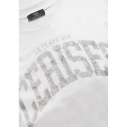 Tee-Shirt fille CLAUDEGI blanc en coton