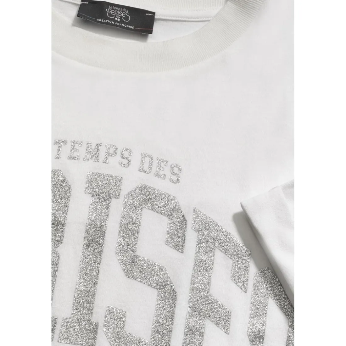Tee-Shirt fille CLAUDEGI blanc en coton