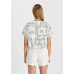 Tee-Shirt fille DELUGI blanc en coton Anna