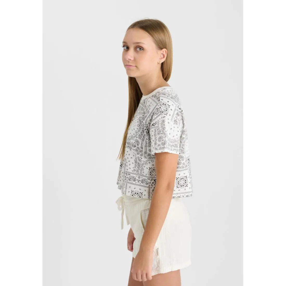 Tee-Shirt fille DELUGI blanc en coton Anna