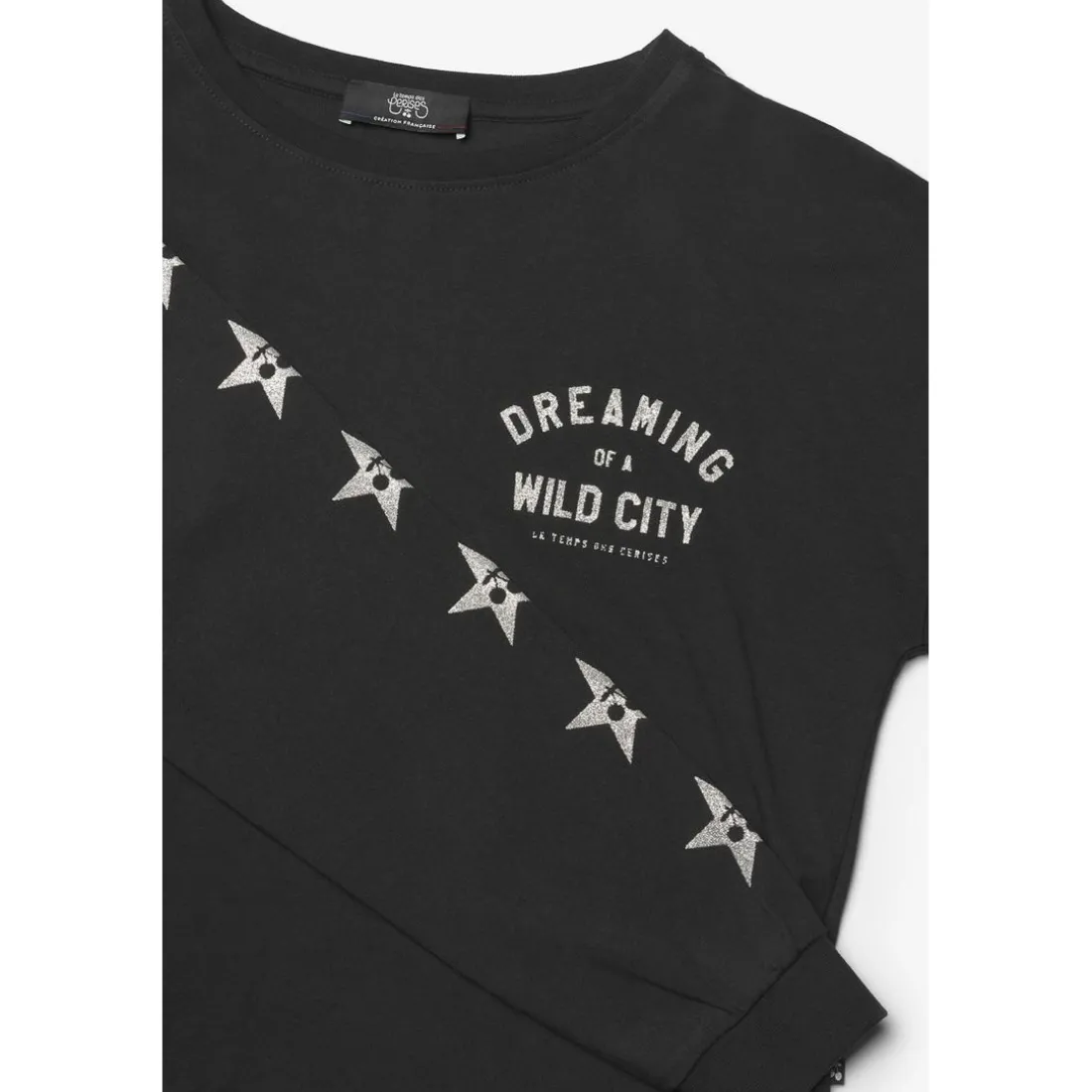 Tee-Shirt fille KALIEGI noir en coton
