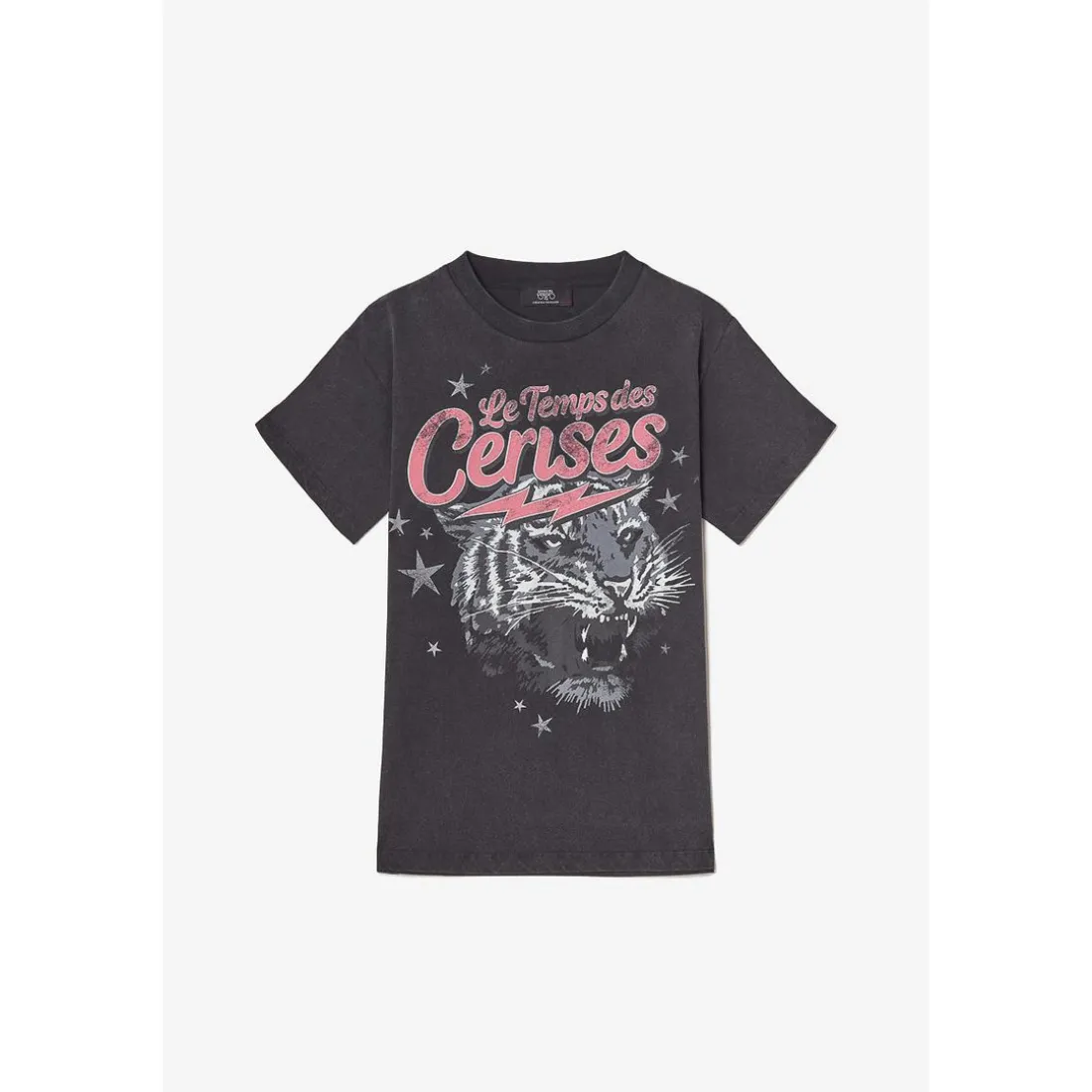 Tee-Shirt fille MUNSONGI noir en coton