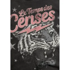 Tee-Shirt fille MUNSONGI noir en coton