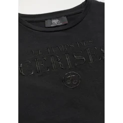 Tee-Shirt fille NANCIGI noir Mila en coton