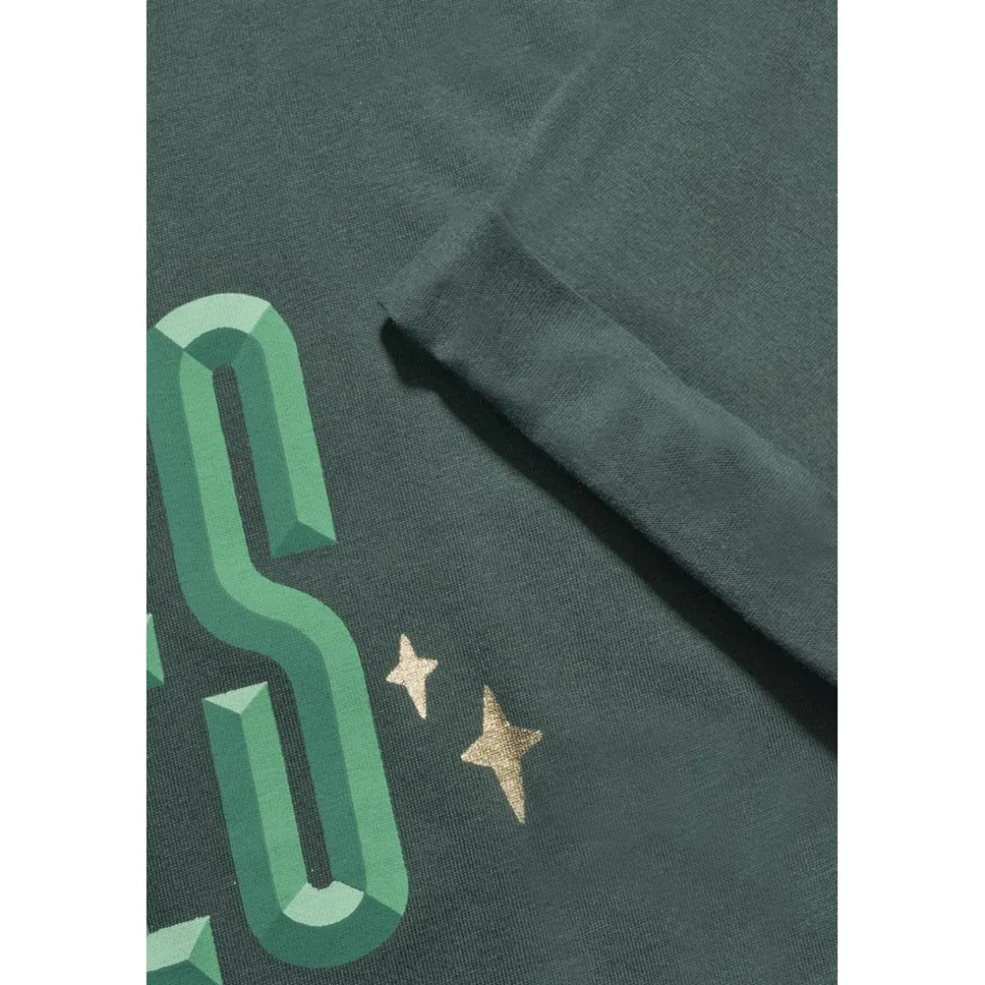 Tee-Shirt fille PRIAHGI vert en coton