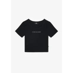 Tee-Shirt fille YUKONGI noir en coton