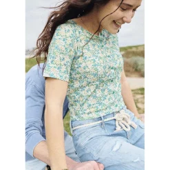 Tee-Shirt fille YZYGI bleu