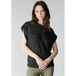 Tee-Shirt FREESIA noir en tencel